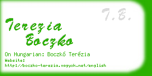 terezia boczko business card