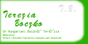 terezia boczko business card